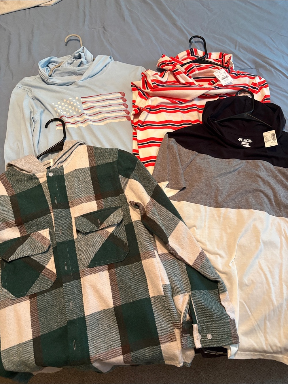 Lot of 4 Hooded Tops - Crewcuts, The Children’s Place, Amazon